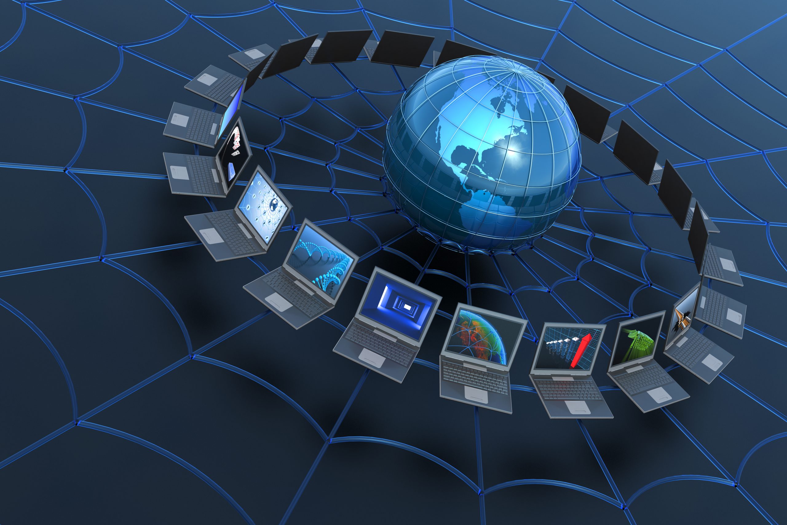 Global computer network. Hi-res digitally generated image.